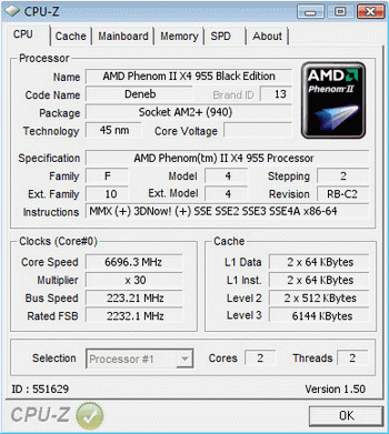 Phenom II X4 955 Black edition